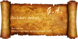 Gulden Antal névjegykártya